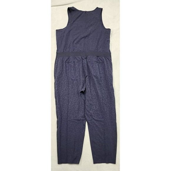 Athleta Brooklyn Textured Jumpsuit Leopard Size 22 Sleeveless Gray Violet - Picture 4 of 9